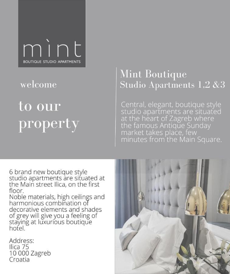 Mint Boutique Studio Apartments 3 Zagreb Exterior foto